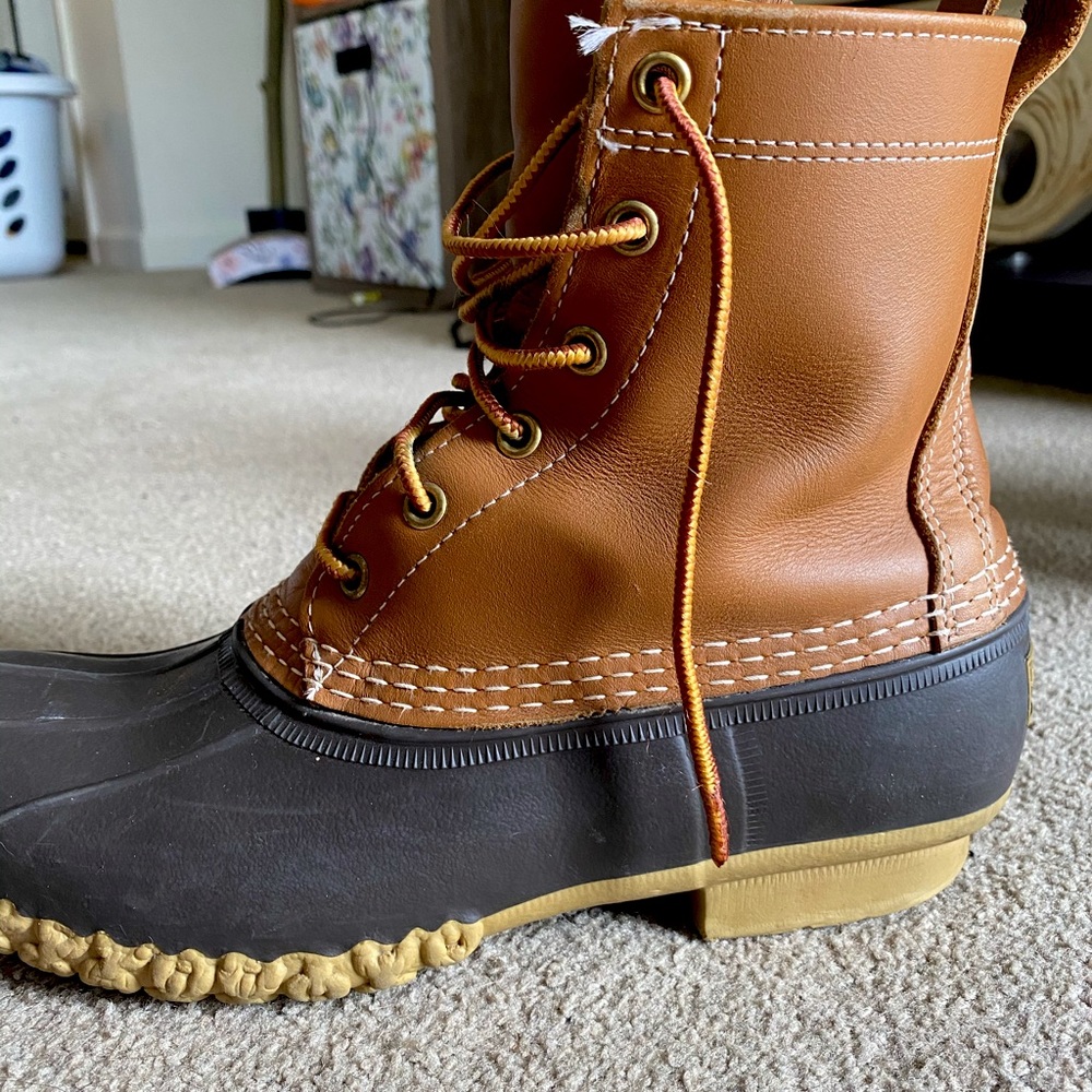 Bean Boots! Brown, laceup, water resistant